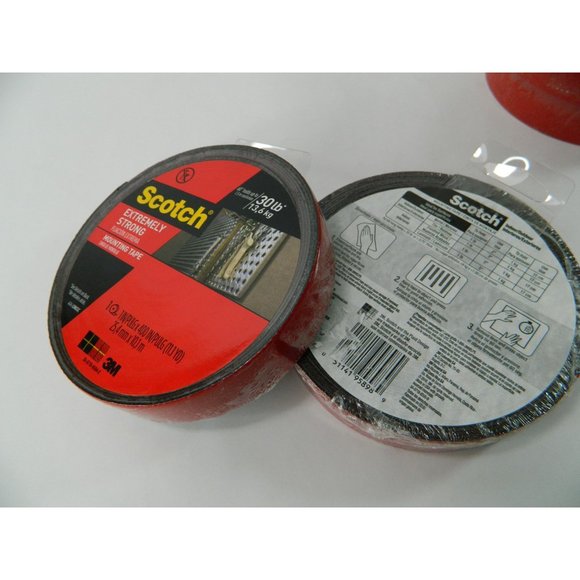 Scotch Extremely Strong Large Mounting Tape Adhesives 1-Inch X 400-Inch, 2 Pack - Picture 1 of 11